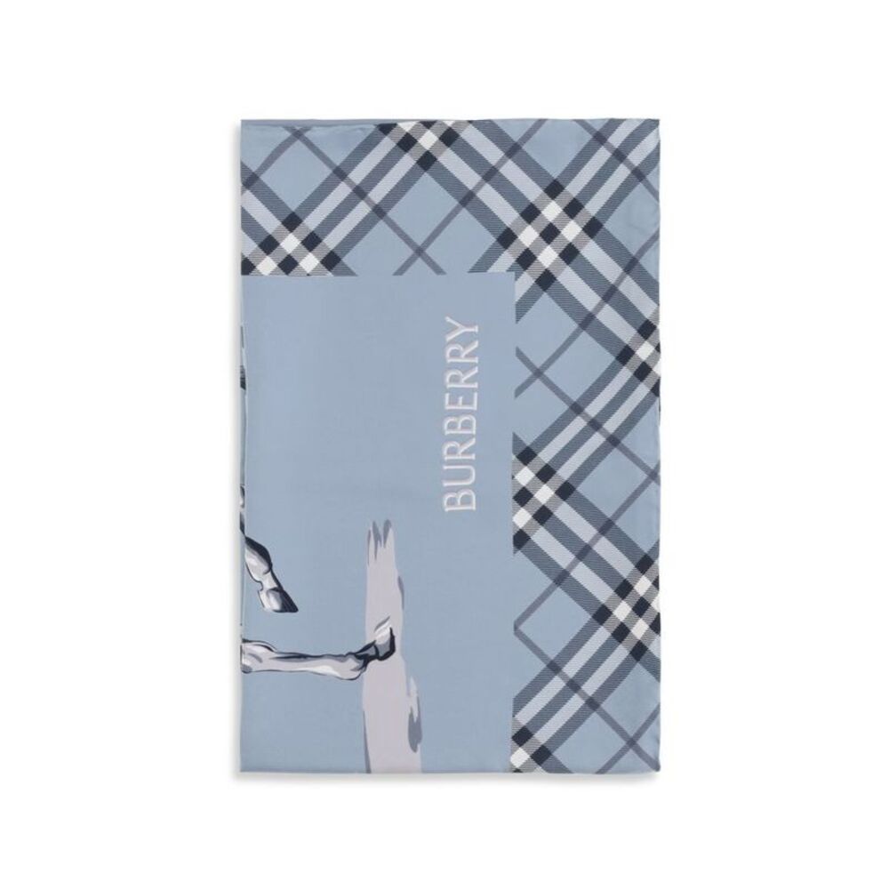 Burberry Blue Silk Men's Scarf